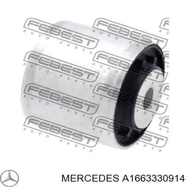 166333091464 Mercedes сайлентблок (подушка редуктора переднего моста передний)