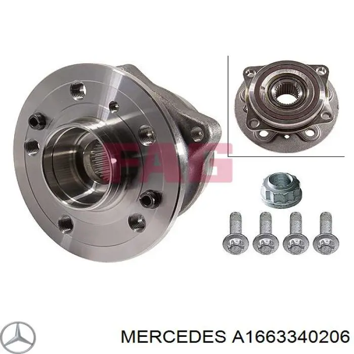 A1663340206 Mercedes Ступица колеса передняя
