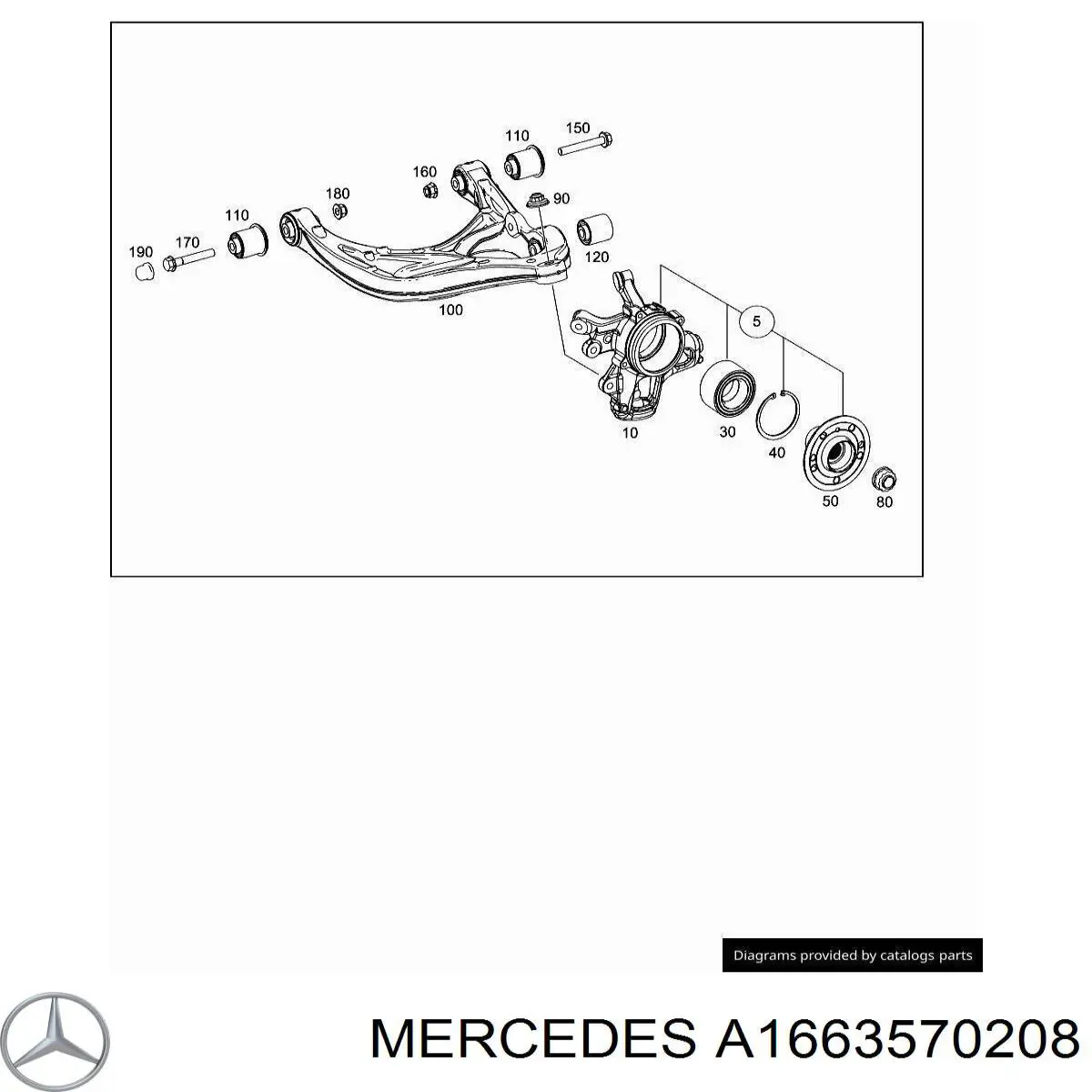 Задняя ступица на Mercedes ML/GLE W166
