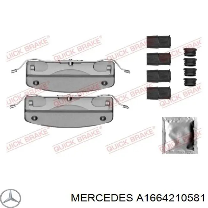 1664210581 Mercedes suporte do freio dianteiro esquerdo