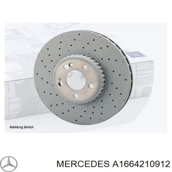 A1664210912 Mercedes disco do freio dianteiro