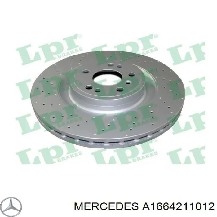 Передние тормозные диски A1664211012 Mercedes