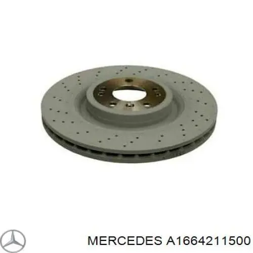 Передние тормозные диски A1664211500 Mercedes