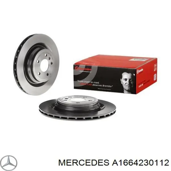 A1664230112 Mercedes диск тормозной задний