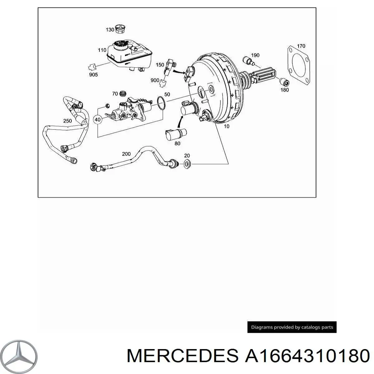  Mercedes A1664310180 цена, от  