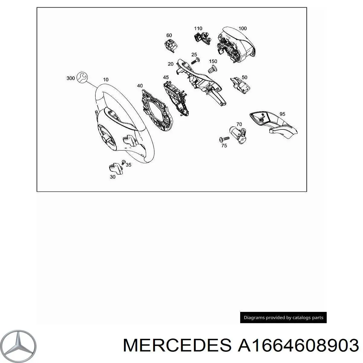 Колесо рулевое на Mercedes ML/GLE  W166