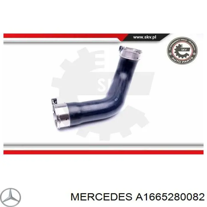 Левый шланг интеркуллера A1665280082 Mercedes