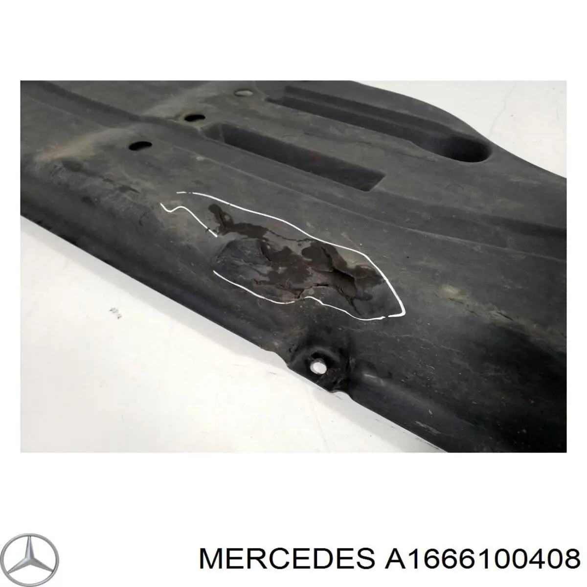 Защита днища левая Mercedes A1666100408 цена, от 46.47 USD