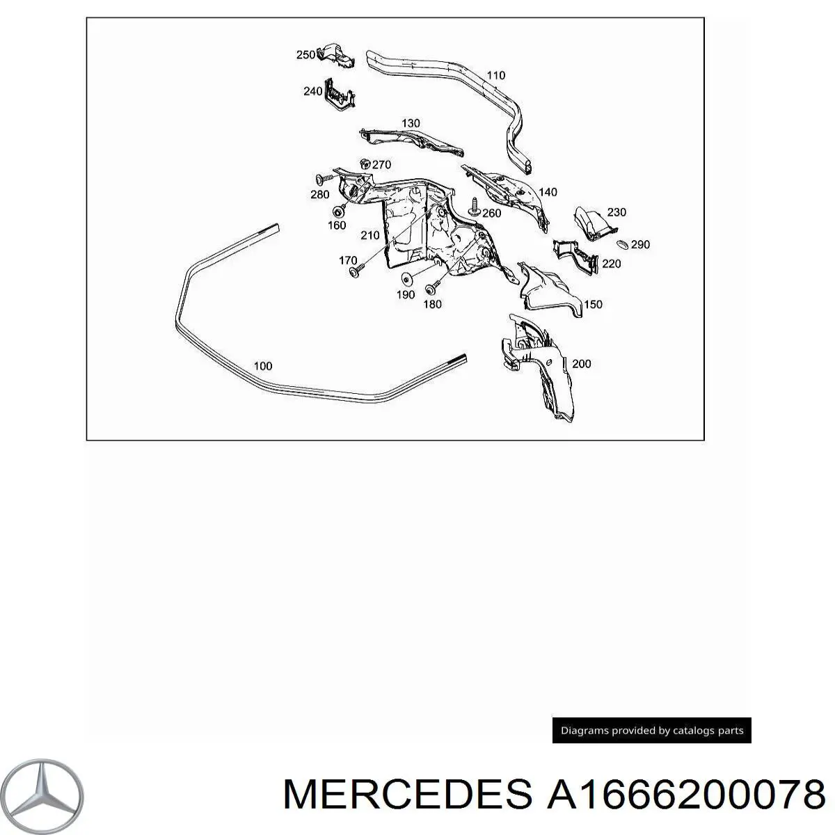  Mercedes A1666200078 цена, от 44.99 USD