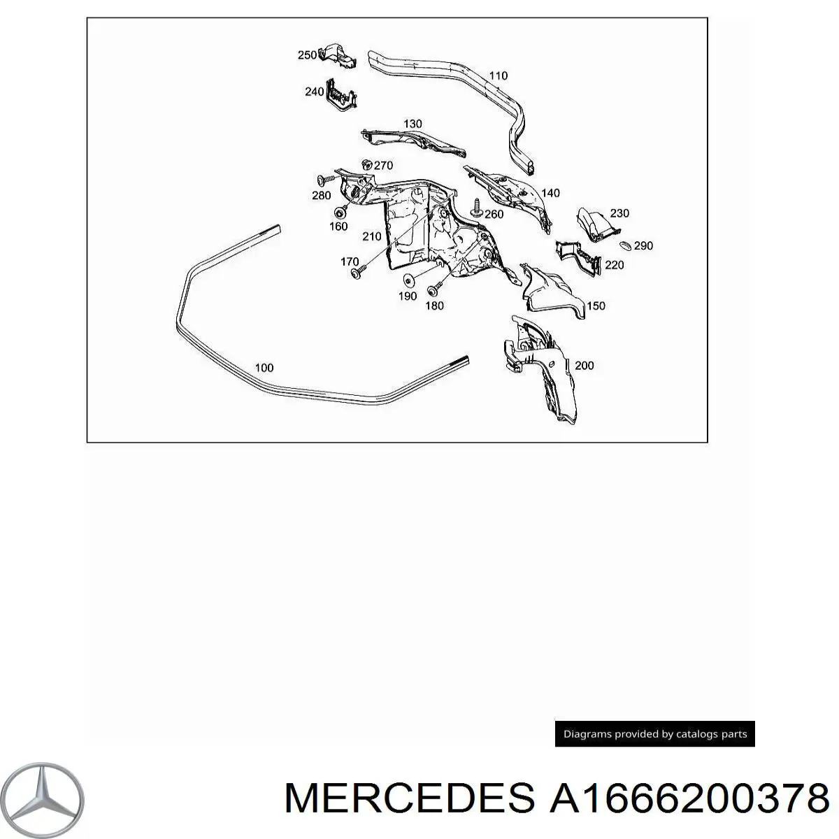  Mercedes A1666200378 цена, от 24.07 USD