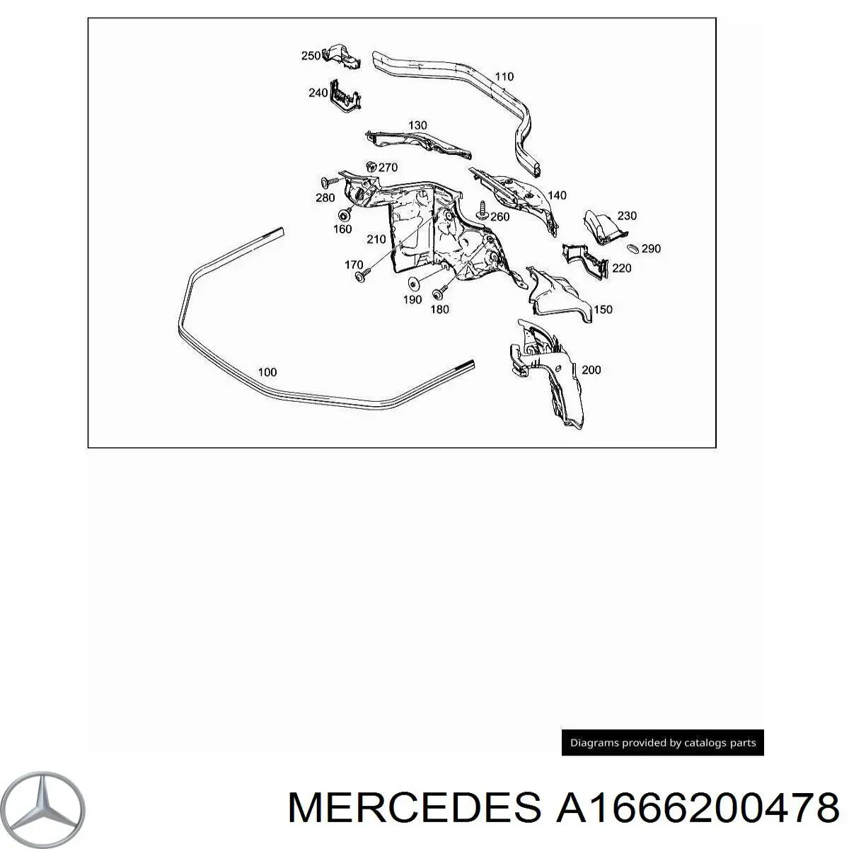  Mercedes A1666200478 цена, от 44.34 USD