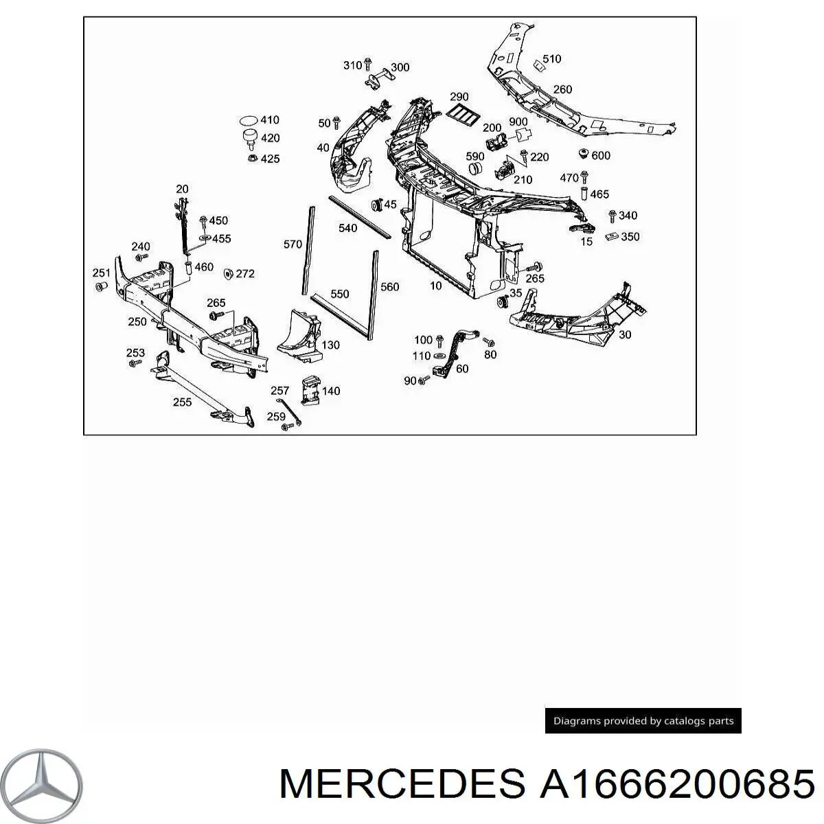  Mercedes A1666200685 цена, от 22.60 USD