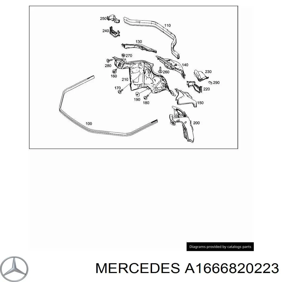  Mercedes A1666820223 цена, от 8.44 USD