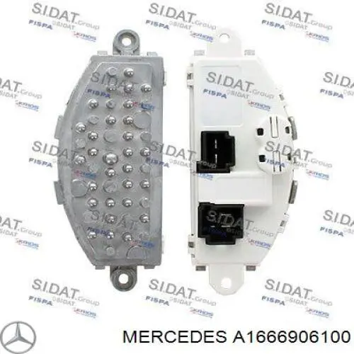 Вентилятор печки A1666906100 Mercedes