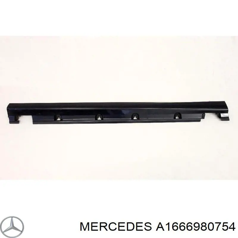 Купить A1666980754 Mercedes Накладка (молдинг) порога наружная левая