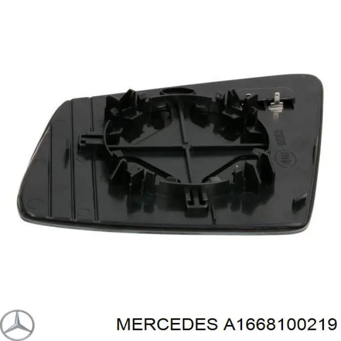 A1668100219 Mercedes elemento espelhado do espelho de retrovisão direito