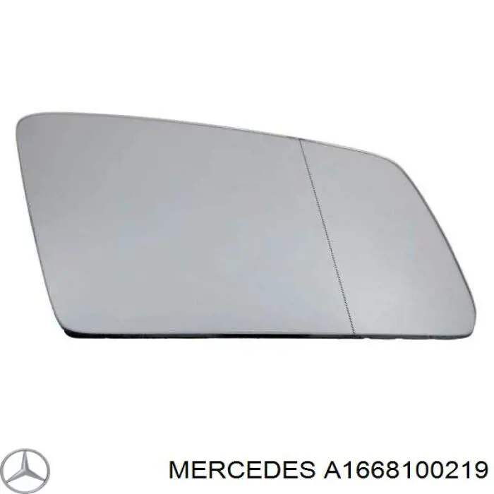 Cristal De Espejo Retrovisor Exterior Derecho A1668100219 Mercedes