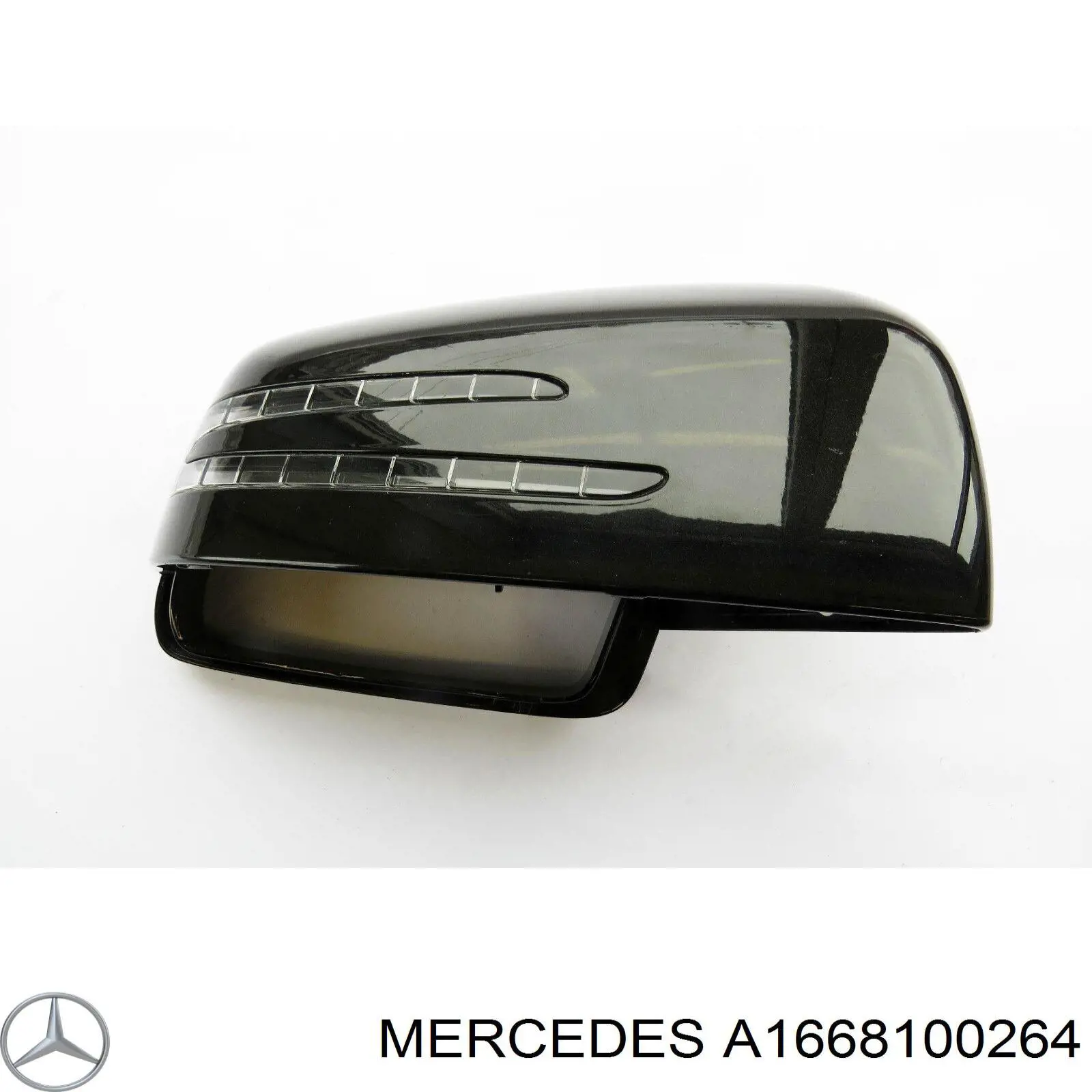 16681001019999 Mercedes placa sobreposta (tampa do espelho de retrovisão direito)