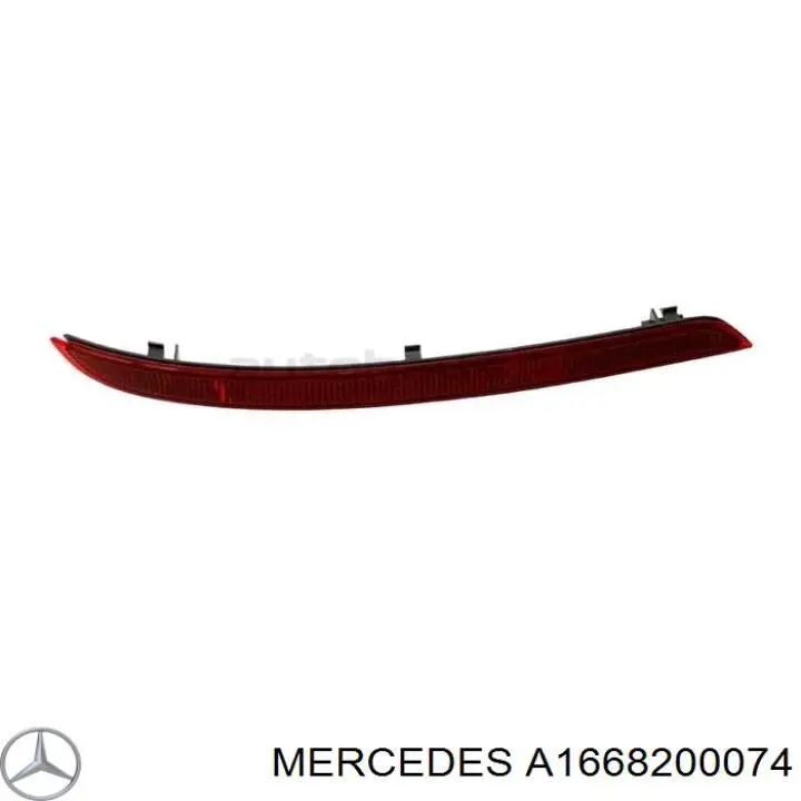 Купить A1668200074REF Mercedes Левый катафот заднего бампера