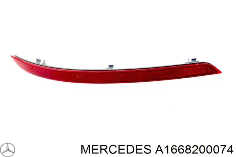 Катафот (отражатель) заднего бампера левый MERCEDES A1668200074