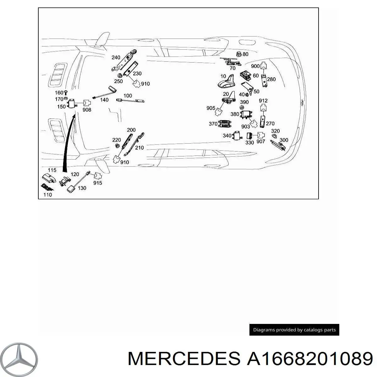 Усилитель сигнала антенны 1669051702 Mercedes