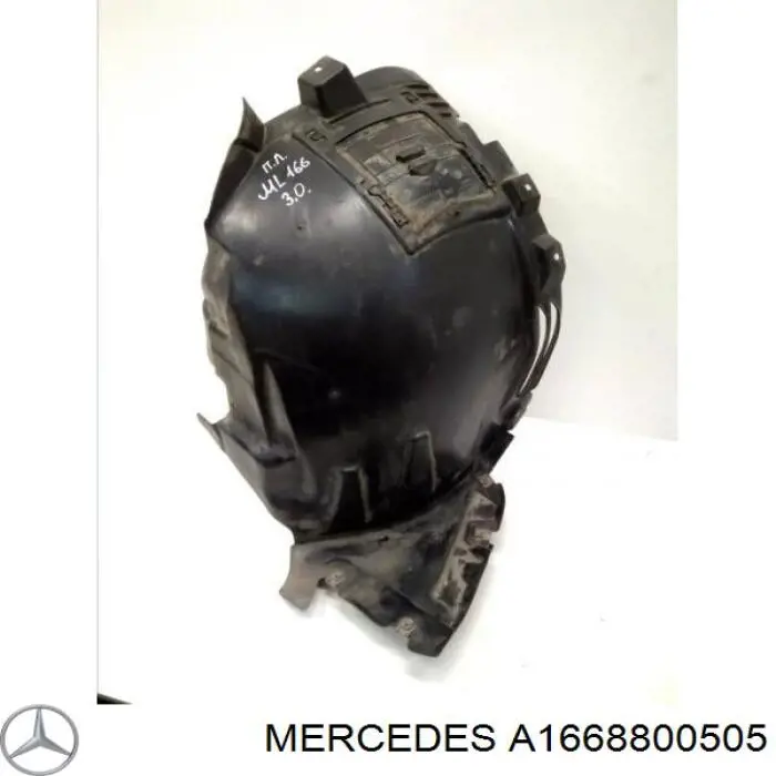 Подкрылок крыла переднего левый передний A1668800505 Mercedes