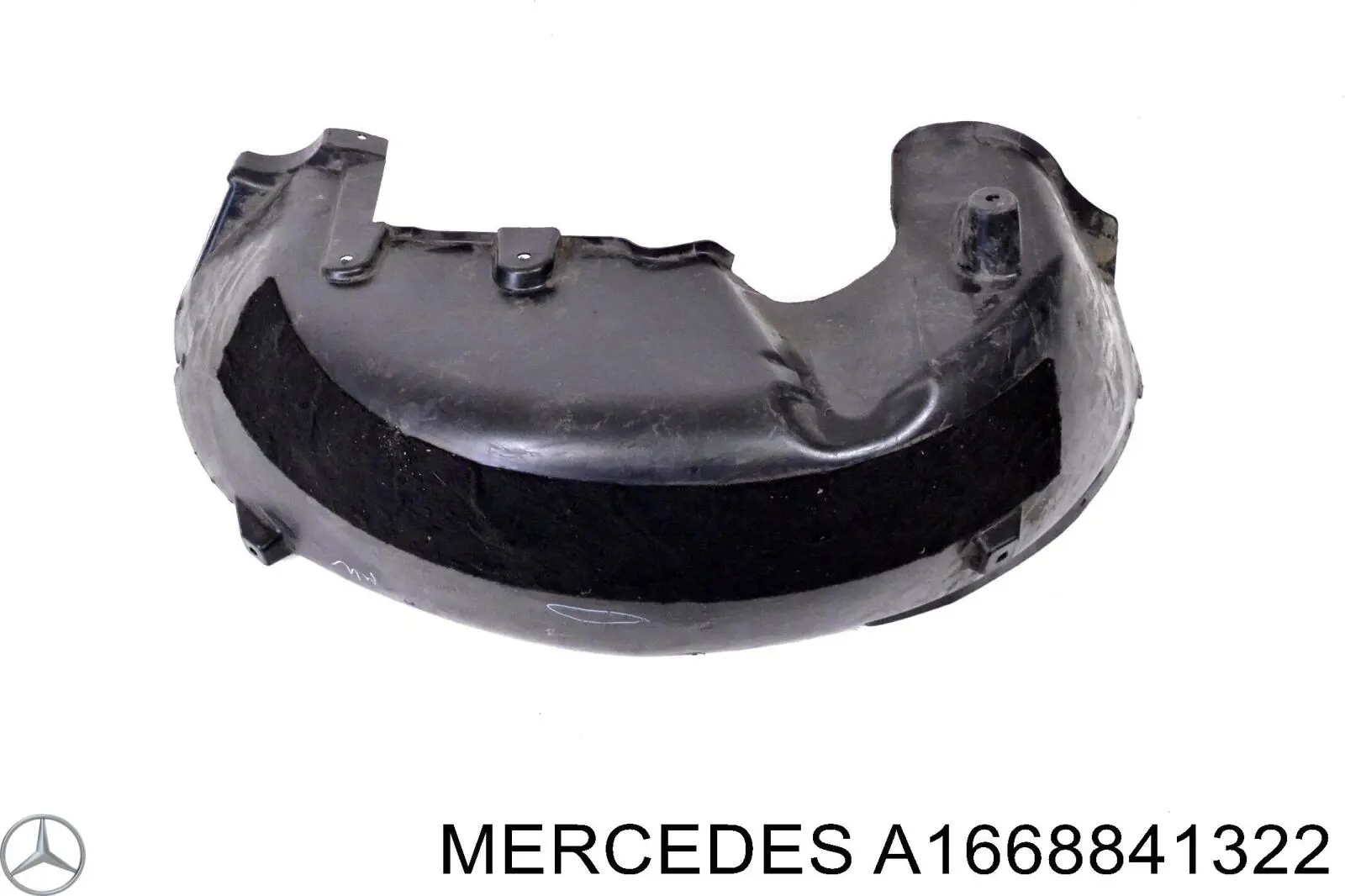 A1668841322 Mercedes guarda-barras do pára-lama traseiro esquerdo