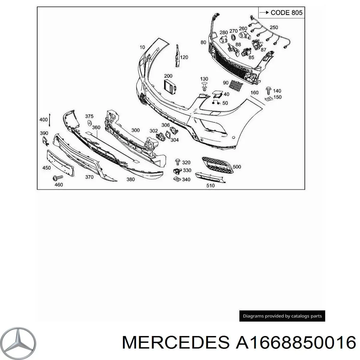 A1668850016 Mercedes 