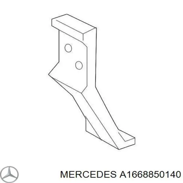 Купить 1668850140 Mercedes Правый кронштейн крепления бампера заднего