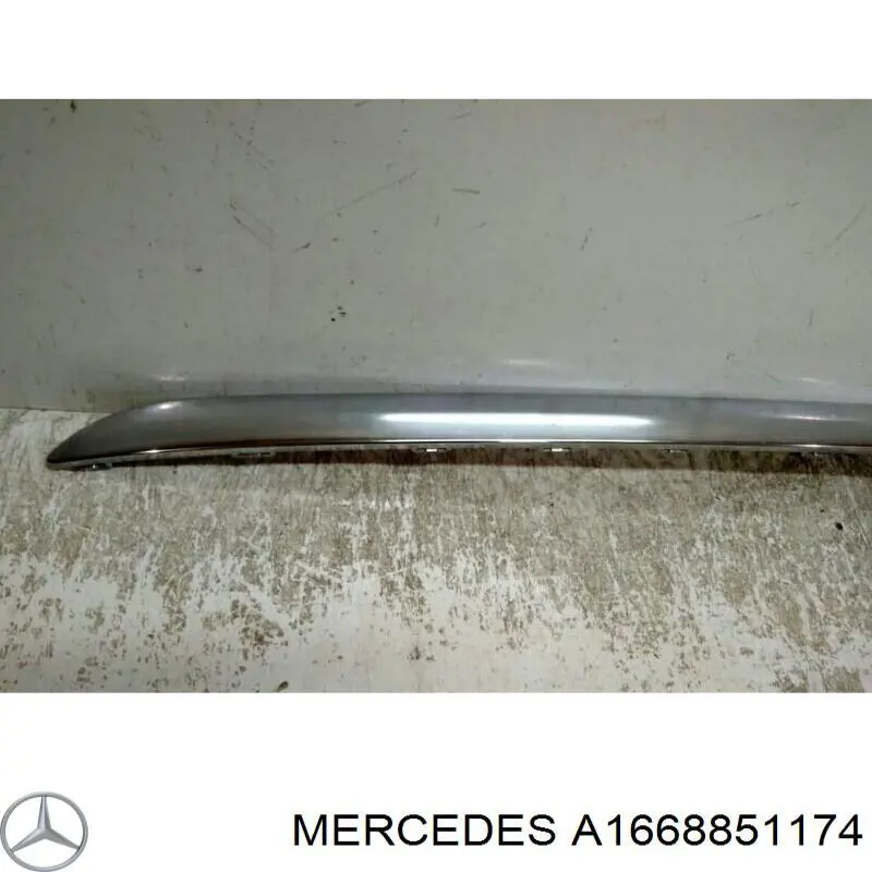 A1668851174 Mercedes moldura do pára-choque traseiro