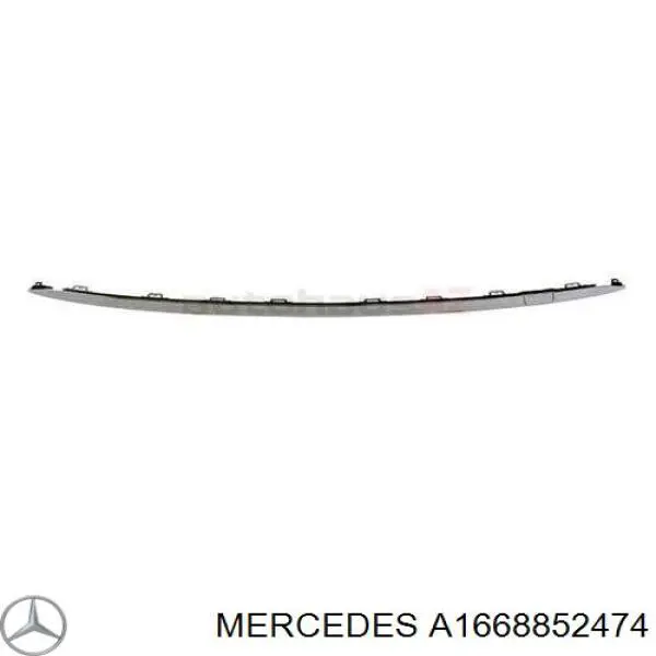 A1668852474 Mercedes placa sobreposta do pára-choque traseiro