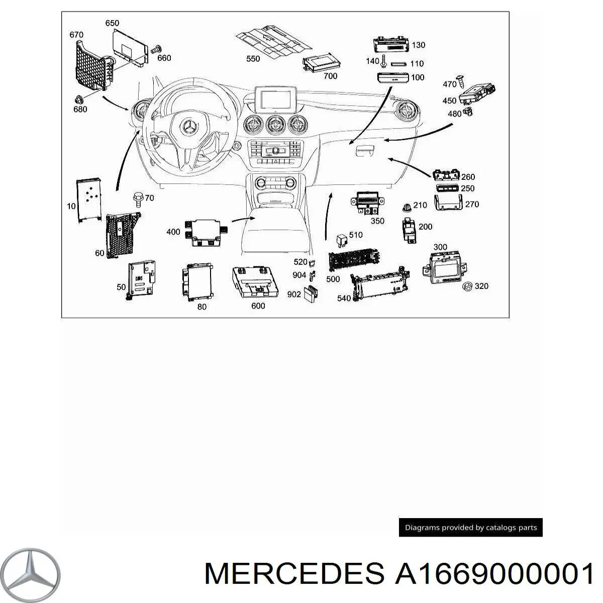 A1669008708 Mercedes Блок управления навигацией