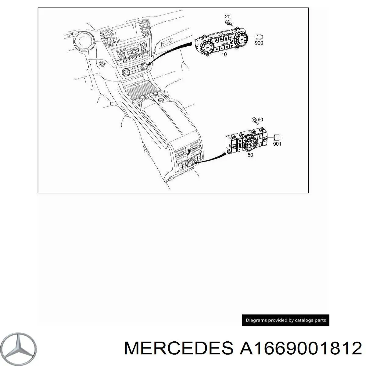 A1669003217 Mercedes Механизм управления кондиционером