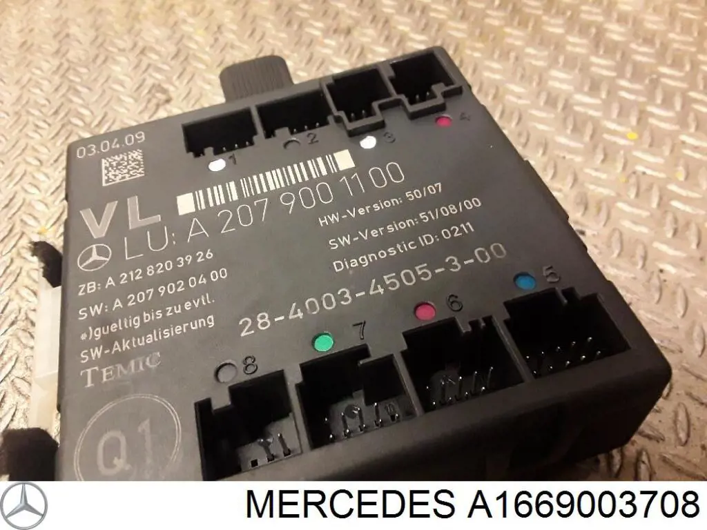 Модуль управления (ЭБУ) открытия крышки багажника (двери 3/5-й задней) Mercedes 1669003708 цена, от 44.34 USD