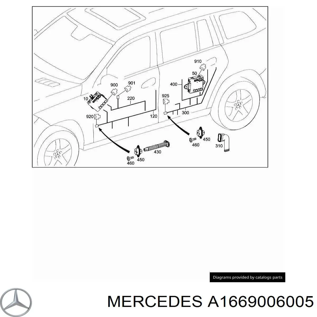 Módulo de conforto da porta dianteira para Mercedes ML/GLE (W166)