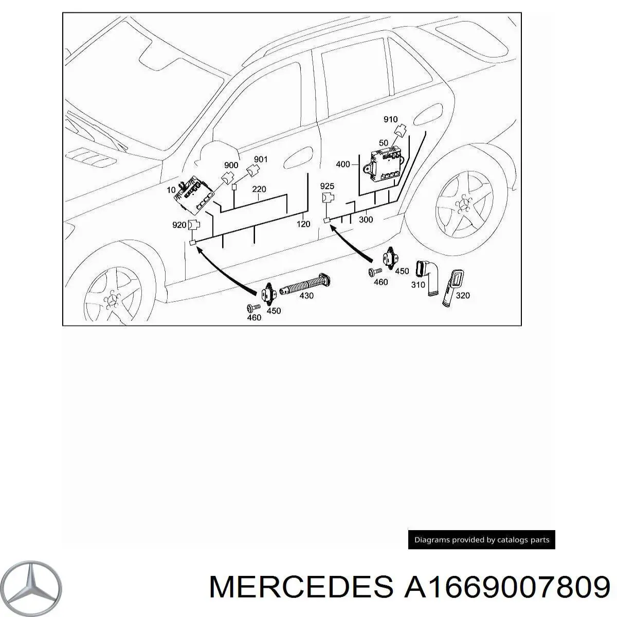 A1669007809 Mercedes Блок комфорта задней двери