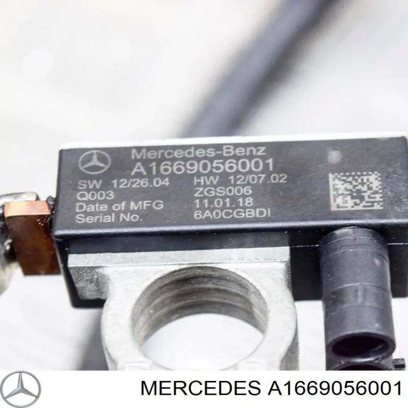 A1669056001 MERCEDES Cable de masa para batería original y equivalente