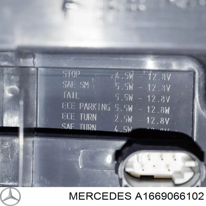 Фара задняя правая внешняя Mercedes A1669066102 цена, от 506.77 USD
