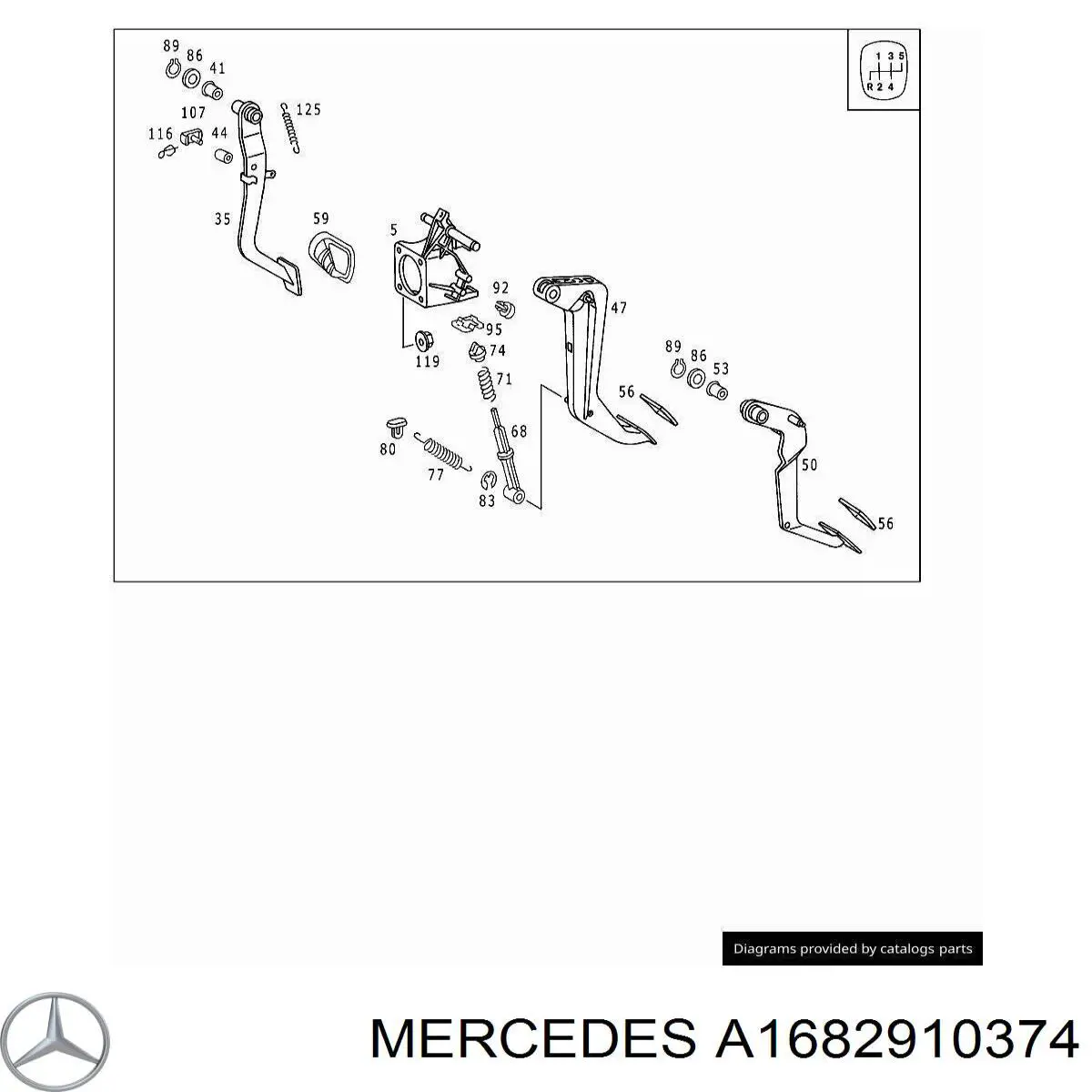  Mercedes A1682910374 цена, от 2.53 USD