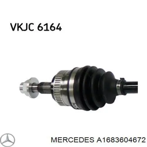 A1683604672 Mercedes semieixo (acionador dianteiro direito)