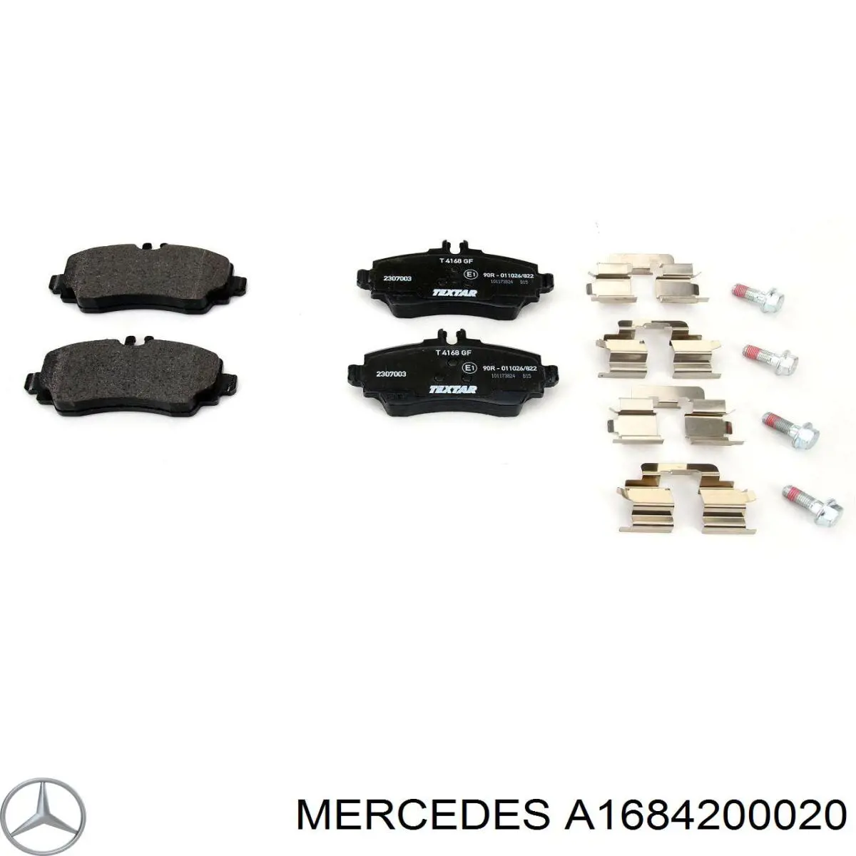 Передние тормозные колодки A1684200020 Mercedes