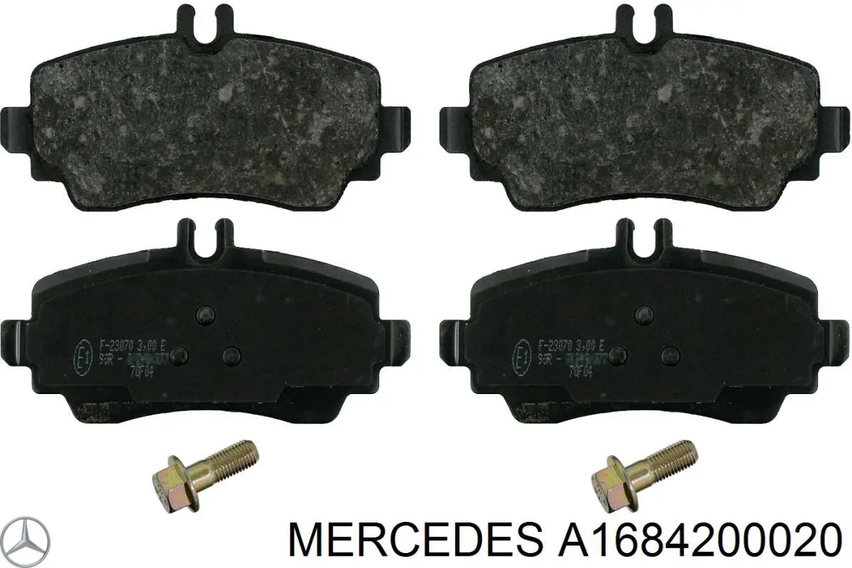 Передние тормозные колодки A1684200020 Mercedes