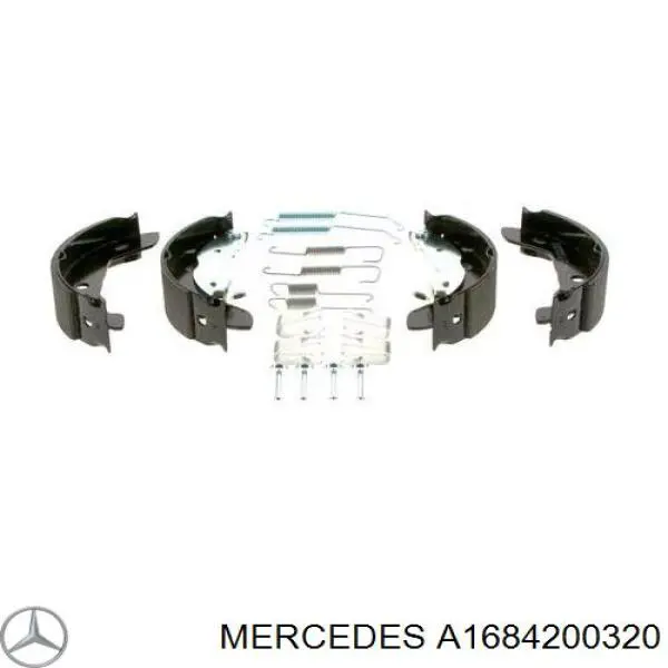 Колодки тормозные задние барабанные Mercedes A1684200320