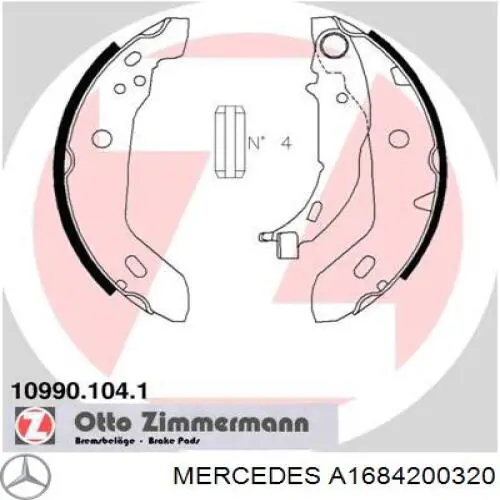 Тормоза рабочие задние ножные и тормозные барабаны Mercedes A1684200320 цена, от 21.53 USD