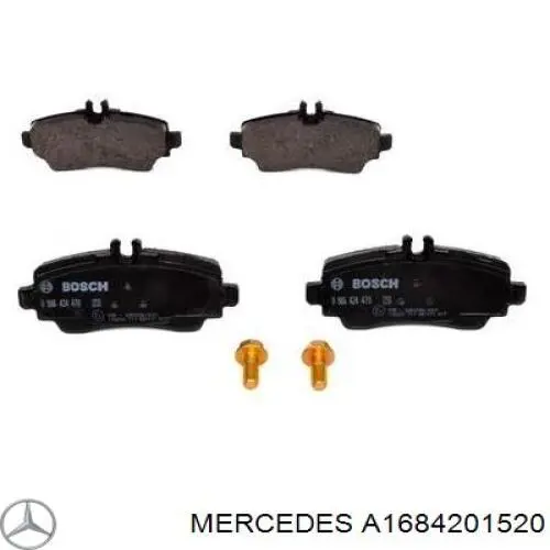 Передние тормозные колодки A1684201520 Mercedes