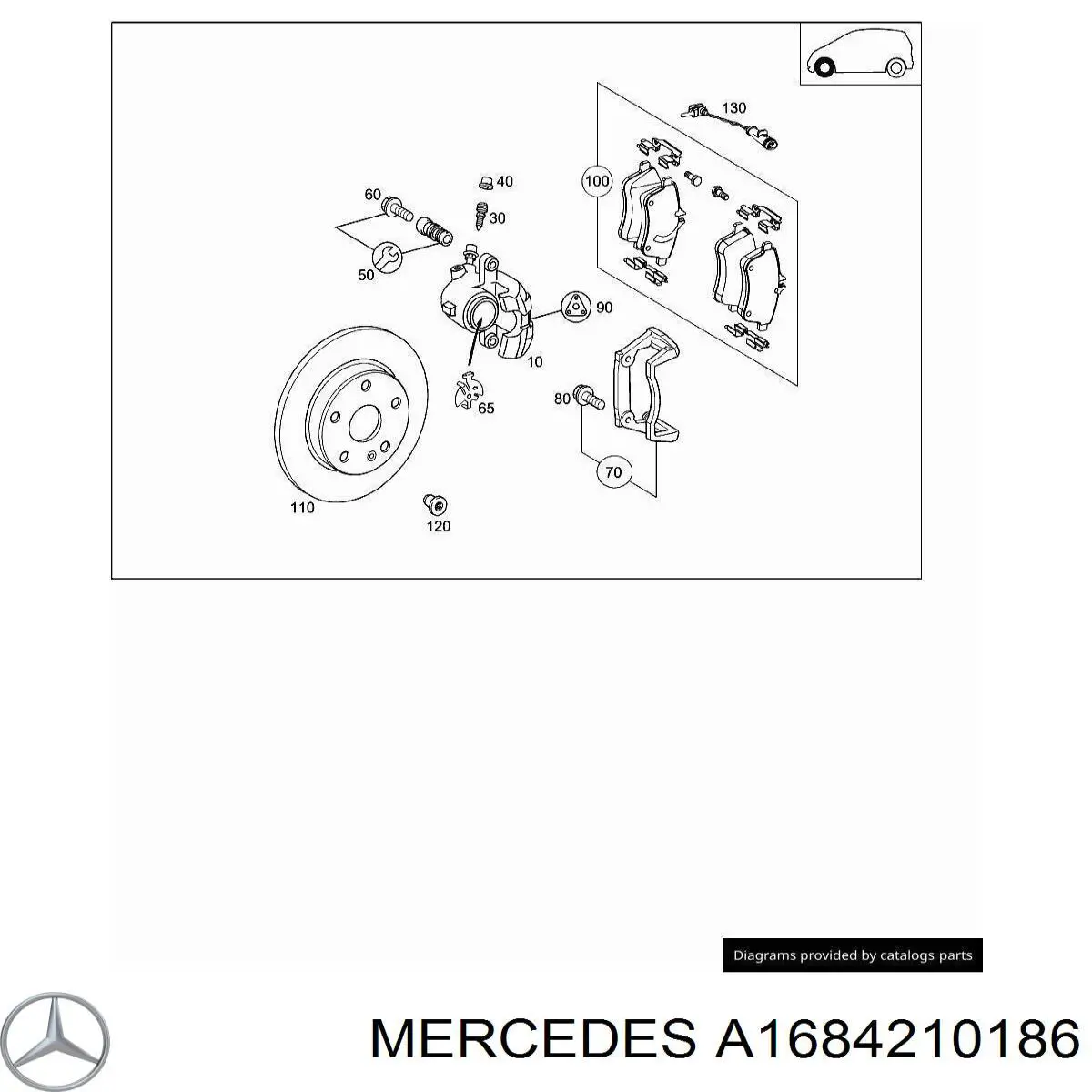 Ремкомплект переднего суппорта A1684210186 Mercedes