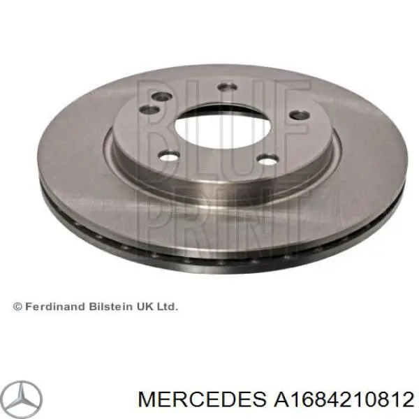 Передние тормозные диски A1684210812 Mercedes