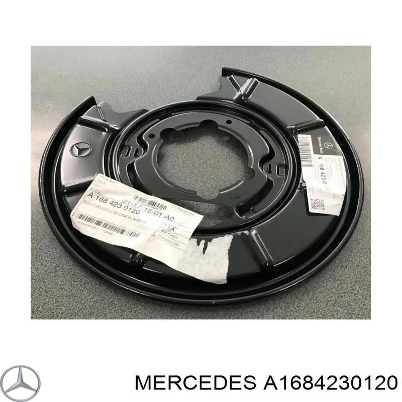 Proteção esquerda do freio de disco traseiro para Mercedes A (W168)