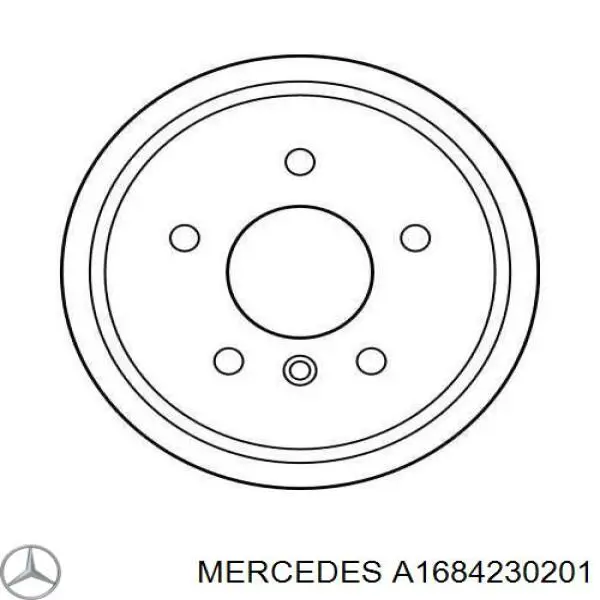 Тормозной барабан A1684230201 Mercedes