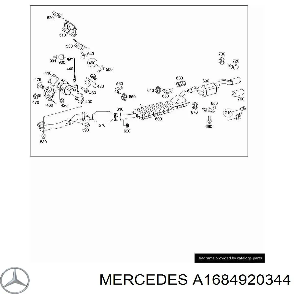 Подушка крепления глушителя Mercedes A1684920344 цена, от 1.61 USD